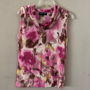 Jones New York Collection Sleeveless Cowlneck top M